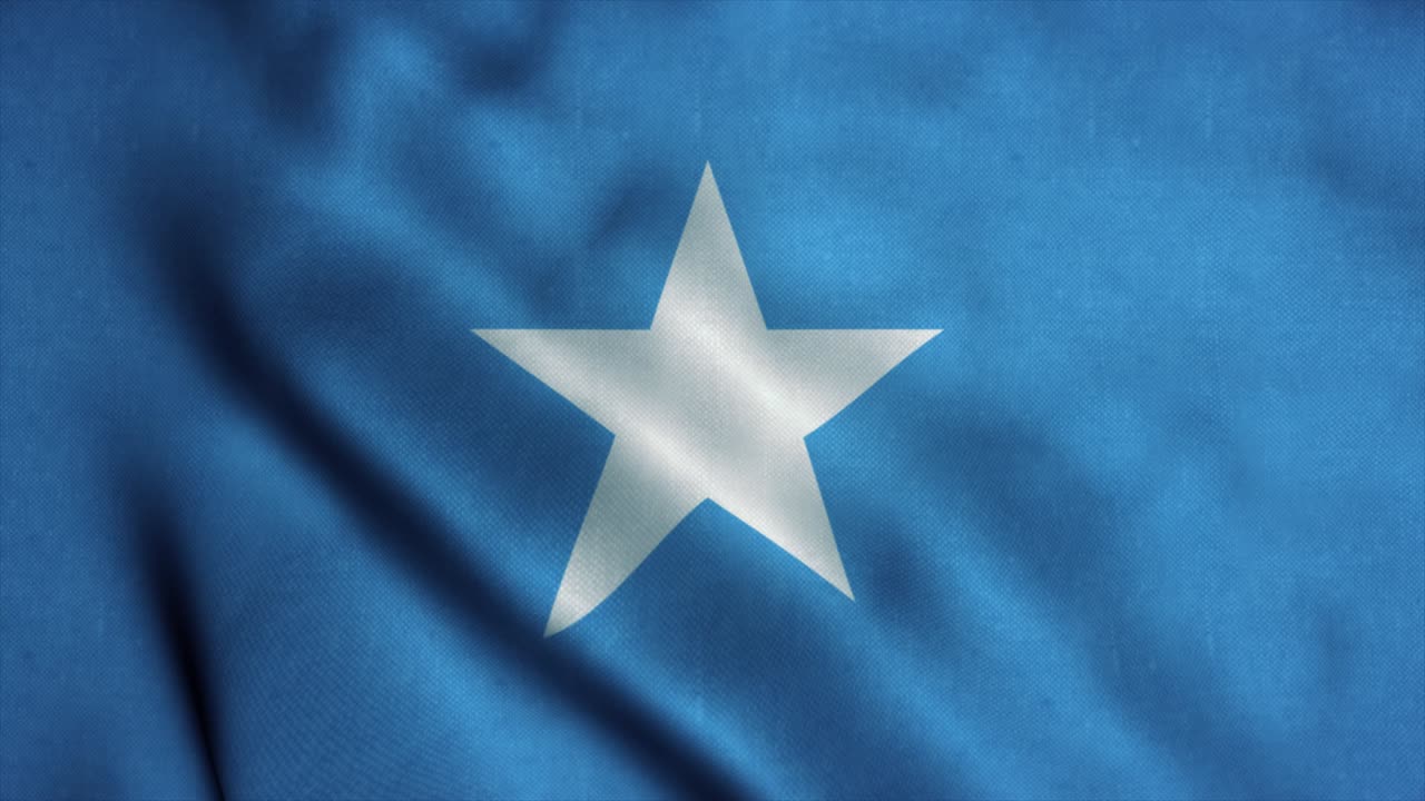bandera de las islas de somalia ondeando en el viento. bandera nacional de somalia. signo de somalia animación de bucle sin costuras. 4k