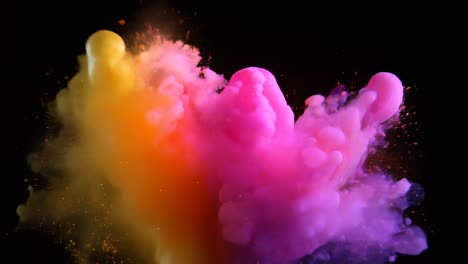 explosión de tinta de colores