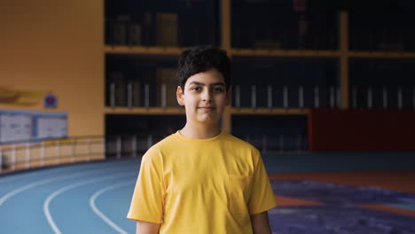 boy training indoors