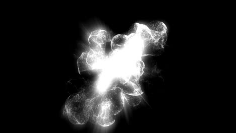 abstract dynamic particle source on a black background