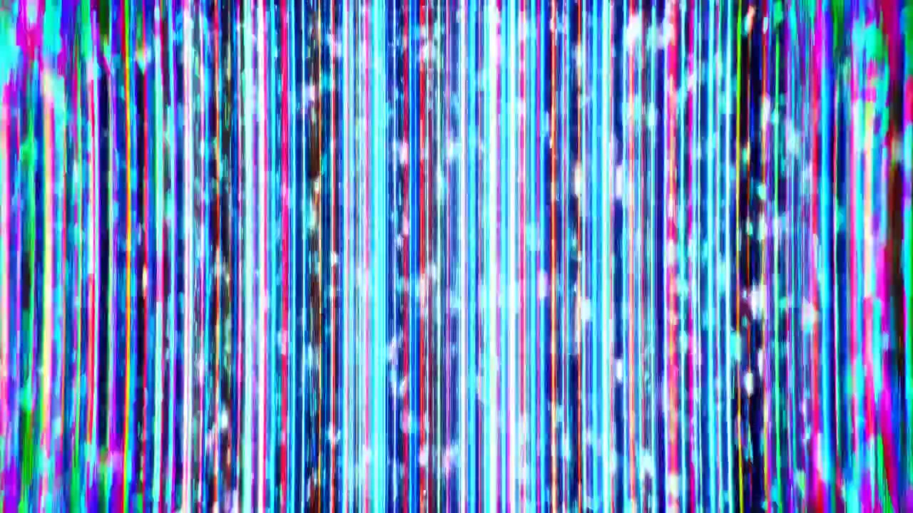 Effetto pioggia digitale, scena statica senza azione principale, su sfondo digitale astratto, da una prospettiva neutra, con accenti blu e viola, oggetti vicini