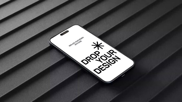 Maqueta de pantalla de teléfono móvil