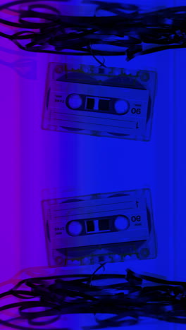 cassette tape in vertical