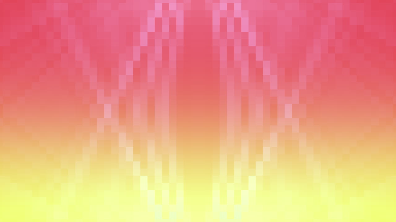 분홍색과 노란색 경사와 함께 픽셀 아트 배경