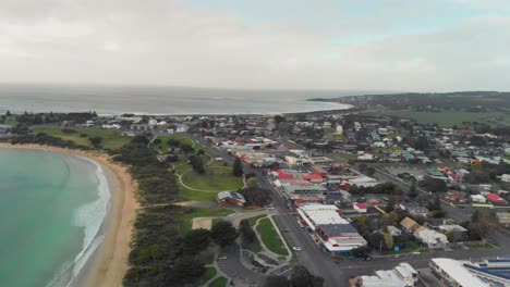 Vista-Aérea-De-La-Bahía-De-Apolo,-Victoria,-Australia