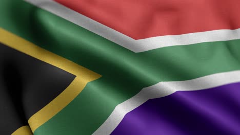 flag of south africa - south african flag high detail - national flag south africa wave pattern loopable elements - high resolution and high detailed fabric texture and endless loop stock video