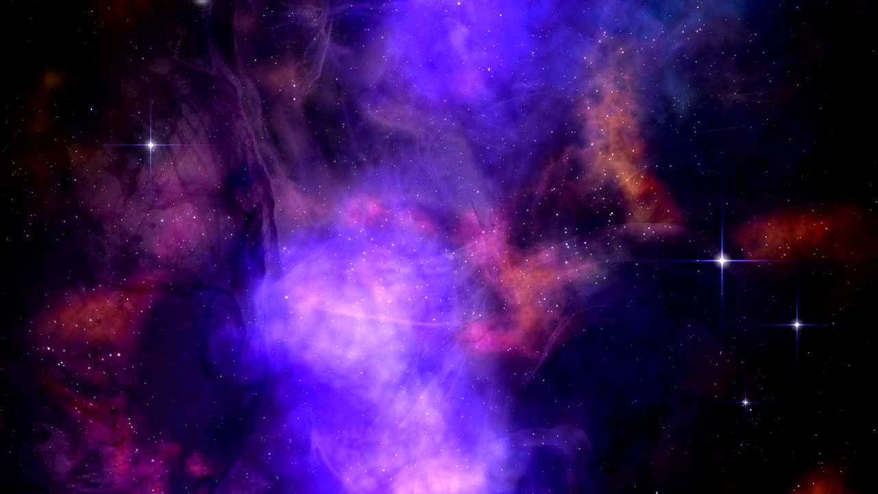 el cielo espacial girando