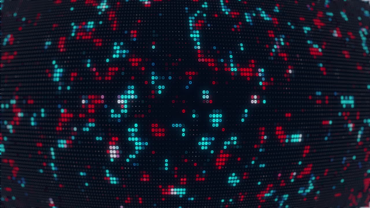 Abstract digital display with dots