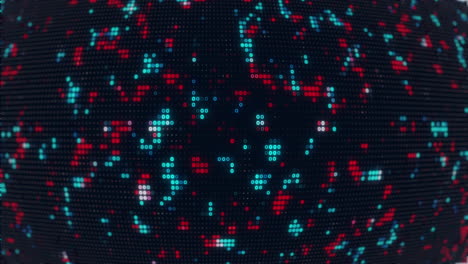 abstract digital display with dots