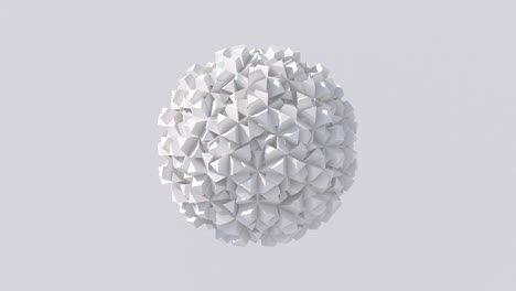 esfera blanca abstracta, fondo blanco, renderizado en 3d.