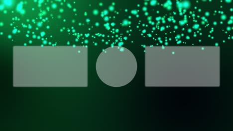 gráficos de movimiento de pantalla de extremo de tarjeta de punto flotante luminoso