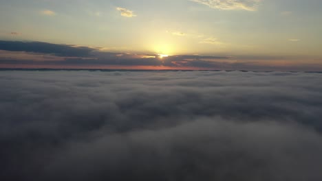 sunrise above the clouds