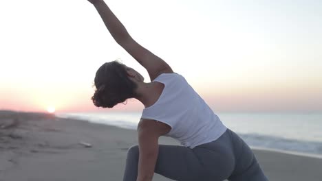 lady doing yoga stretches 28