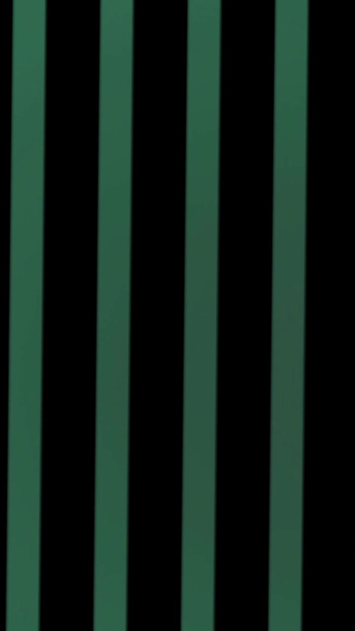 Animation of green stripes spinning over black background