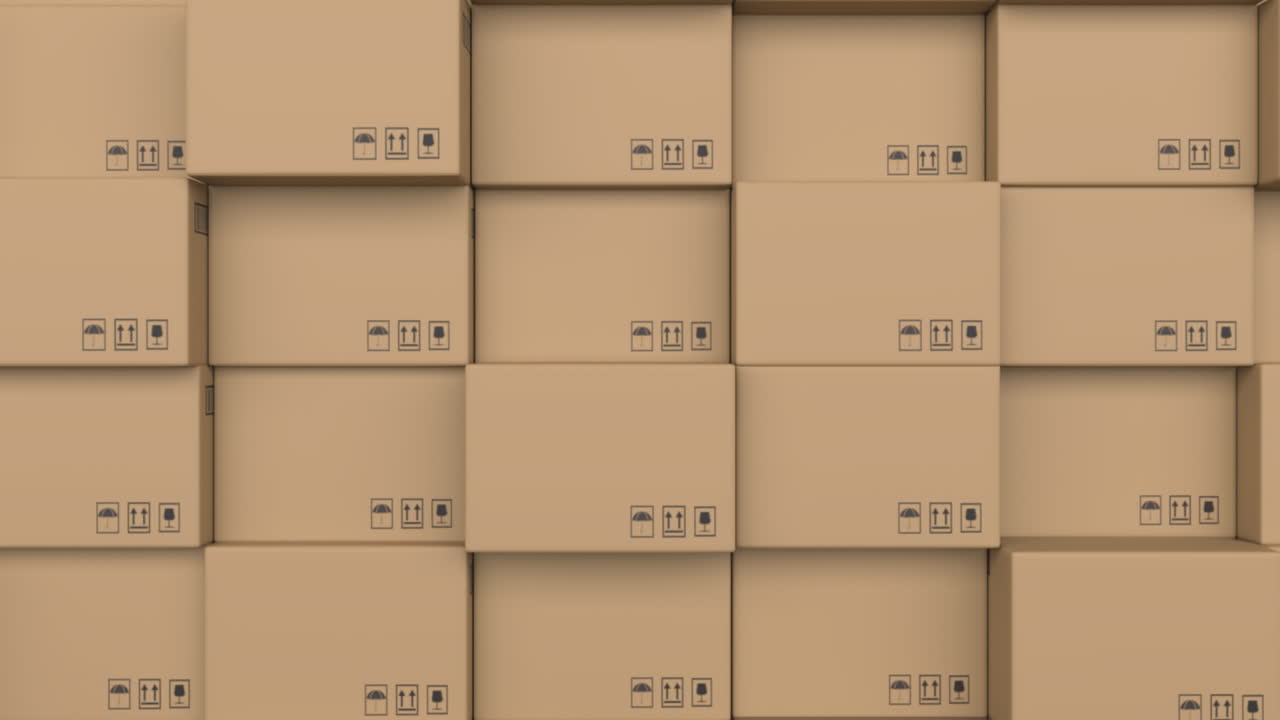 녹색 스크린에 카드보드 상자