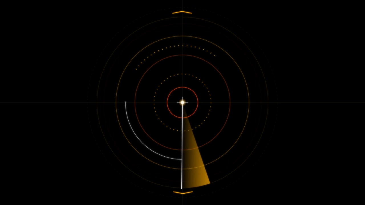 Digital Radar Scanner Interface with Rotating Sweep
