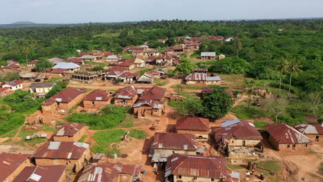 a shot of a small community in the western part of nigeria