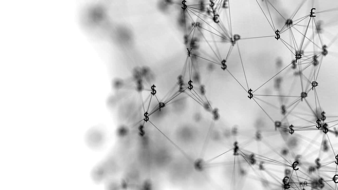 анимация, изображающая взаимосвязь валют.