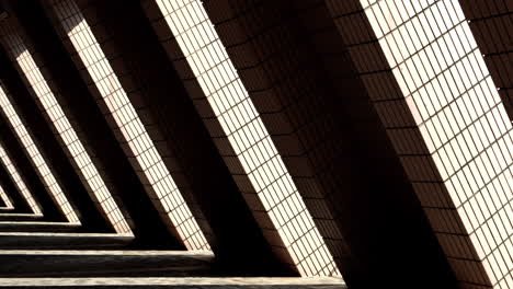 the afternoon sun cast long shadows along the length of the colonnade