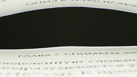 close-up of open book pages