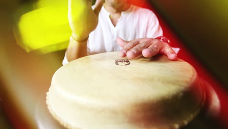 male drumming congo