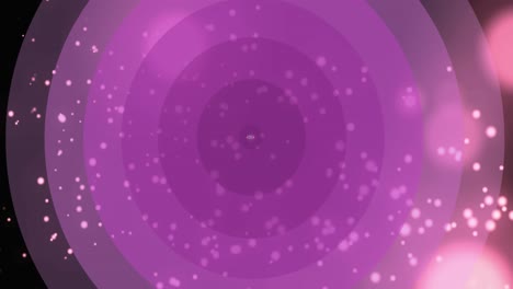 animation of breast cancer awareness text over pink circles