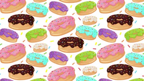 doughnuts changing colors in a seamless loop