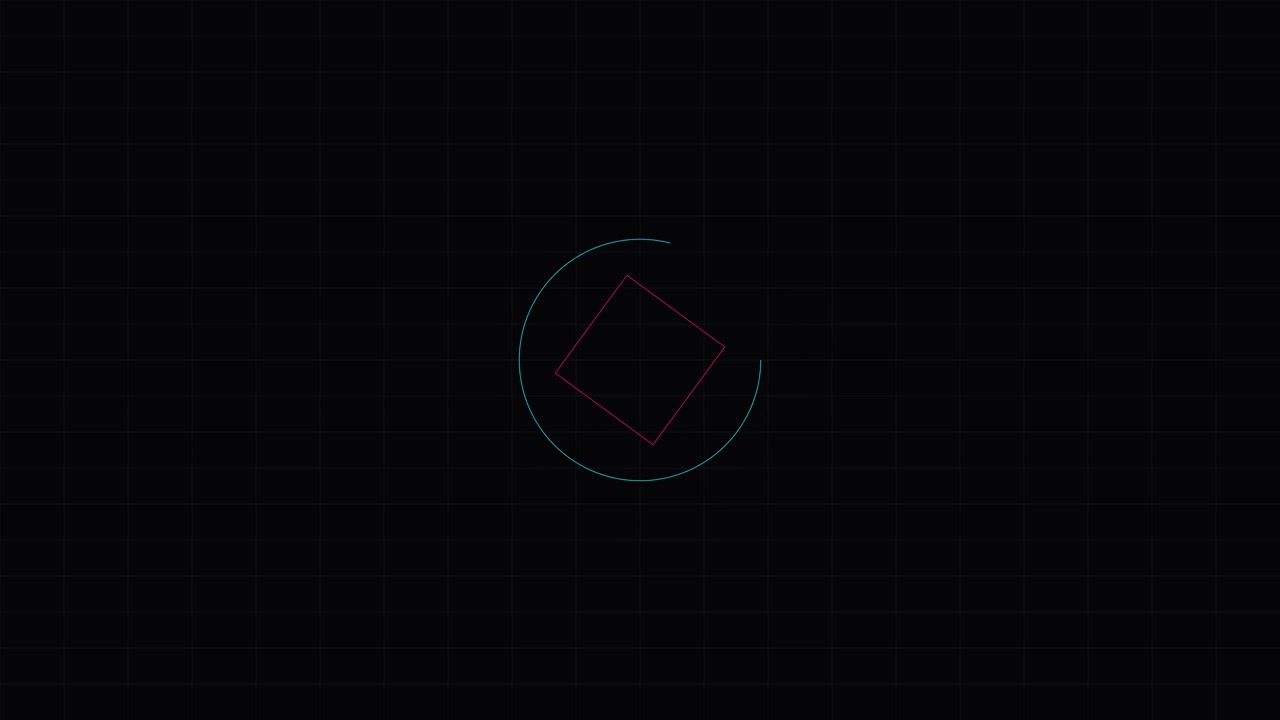 Gráficos de movimento abstratos com visualização de dados e formas geométricas