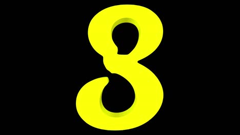 transformation of the "3" digit into the "8" digit and reverse