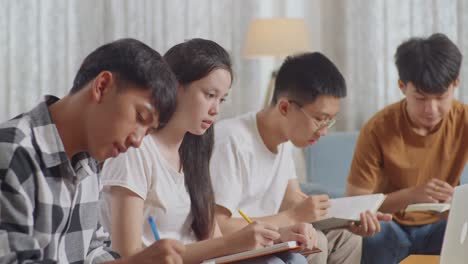 group of students studying together