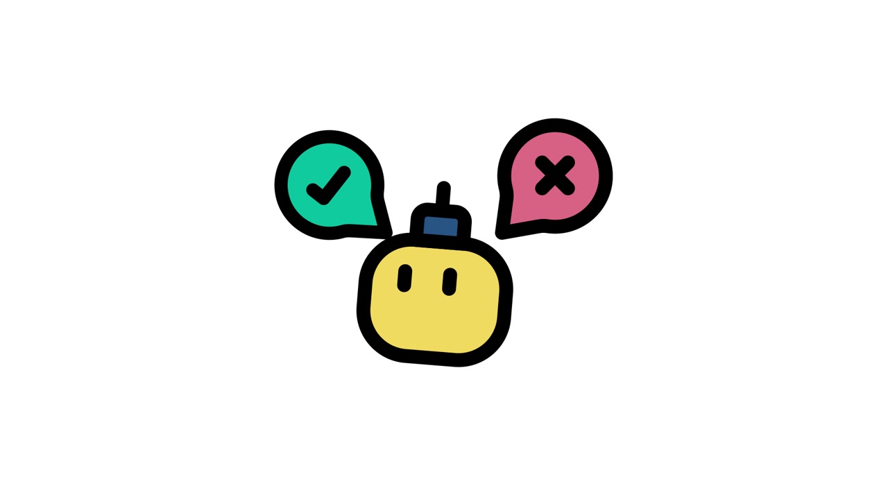 Animated Icon of Character Making a Decision