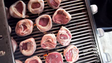 Grilled-mignon-steak-while-the-chef-moves-the-meat-with-tongs