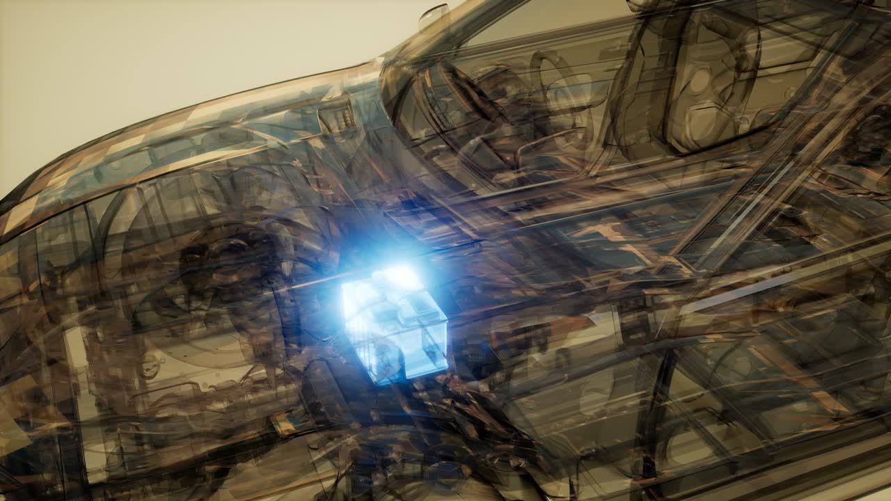 자동차 배터리가 자동차에서 보입니다.