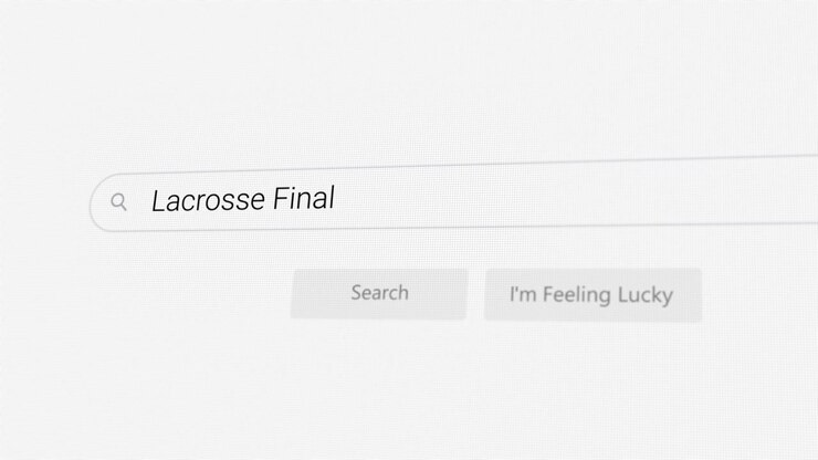 Searching for Lacrosse Final on Internet browser