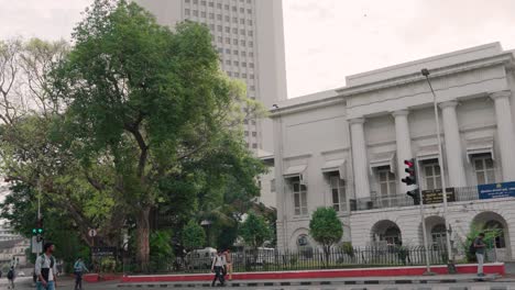 Exterior-Del-Edificio-De-La-Biblioteca-Asiática-En-Mumbai,-India