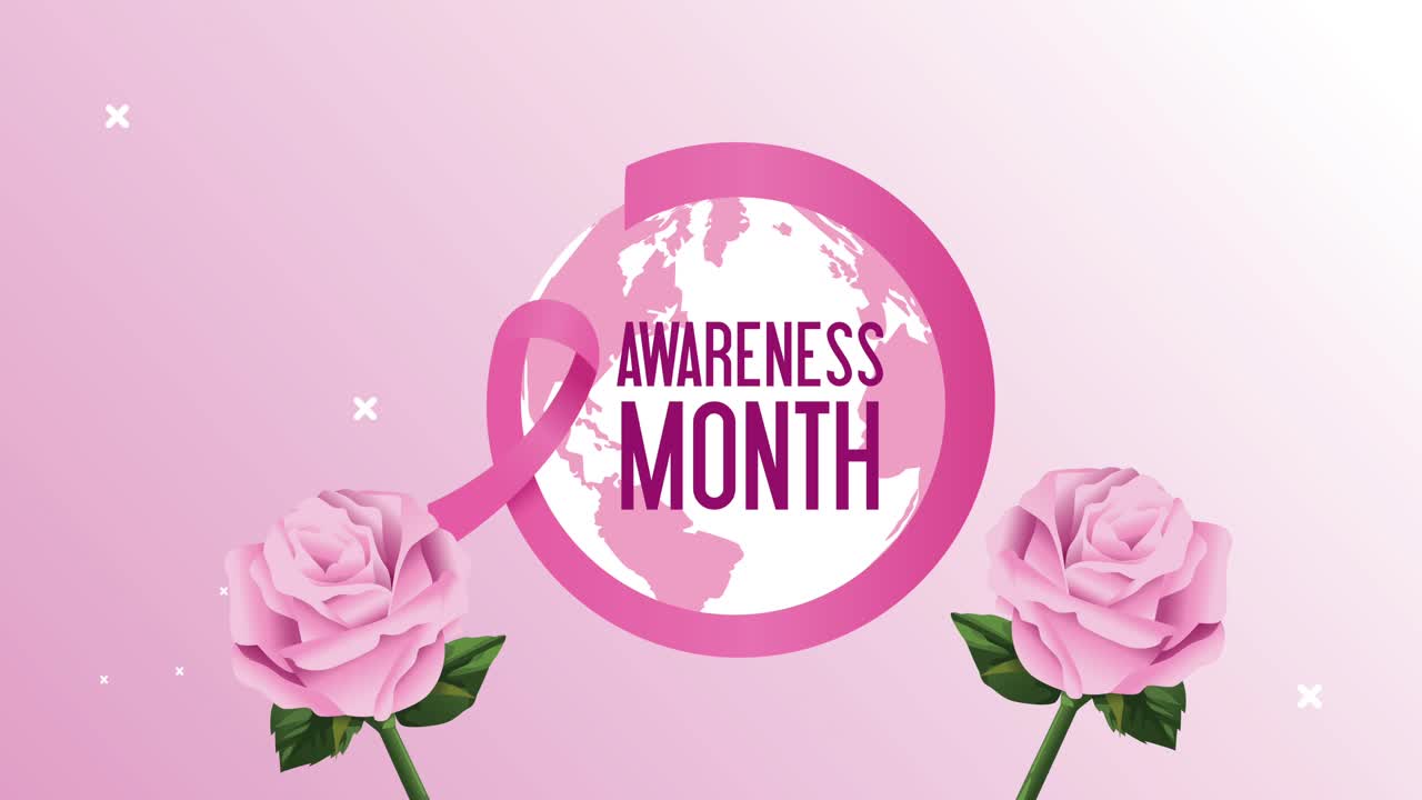 경각심의 달 지구 행성과 리본을 가진 글자 애니메이션 정원