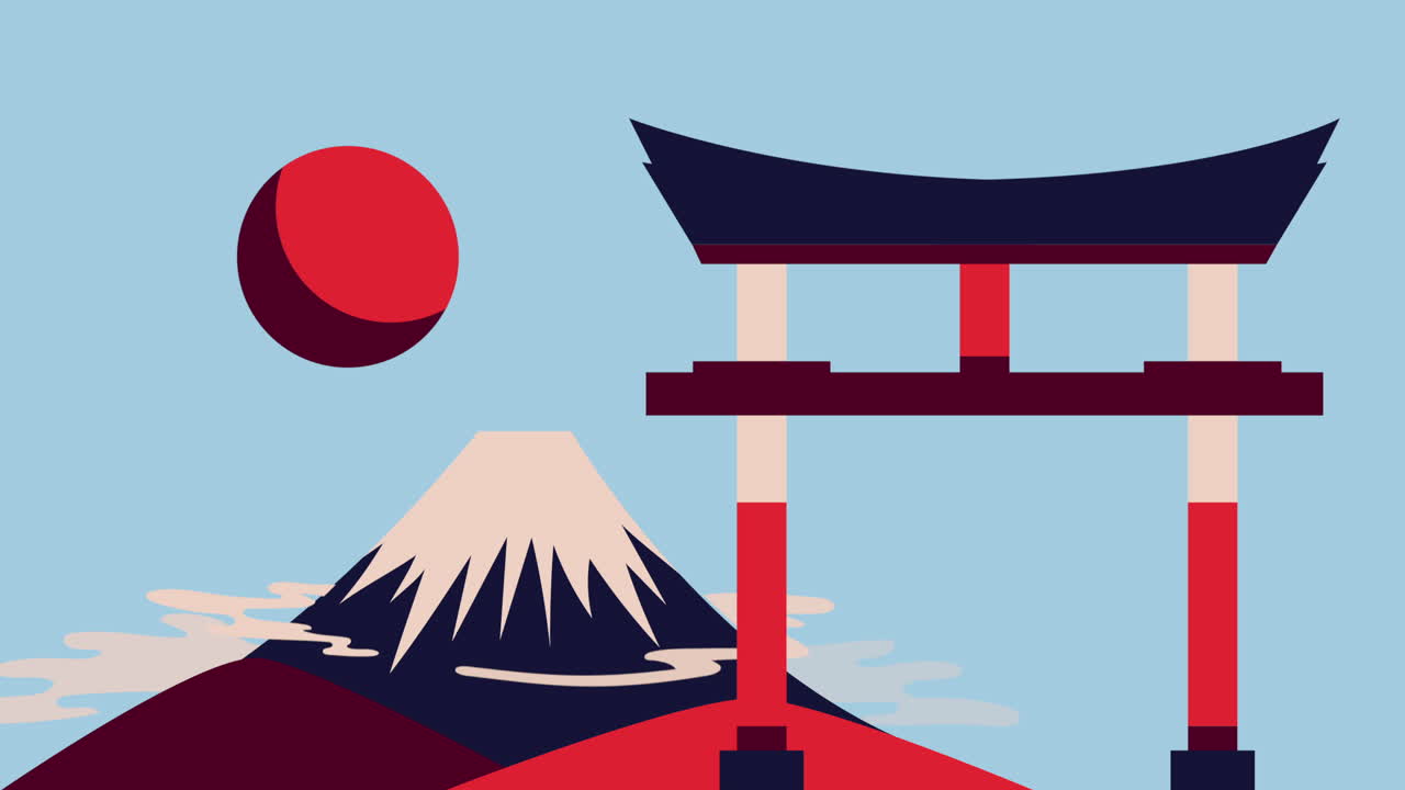 ilustración de paisajes japoneses