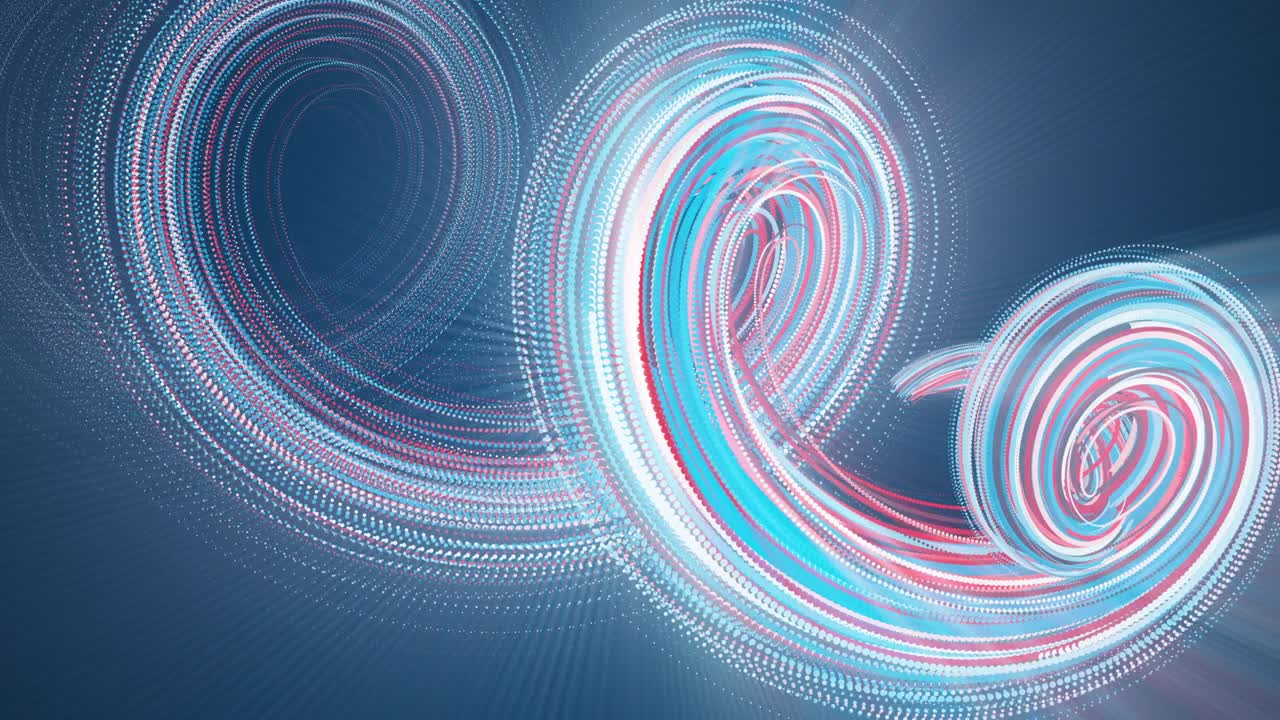 분자에서 나선형 추상 요소, 컴퓨터 생성. 3d 렌더링 소용돌이 배경