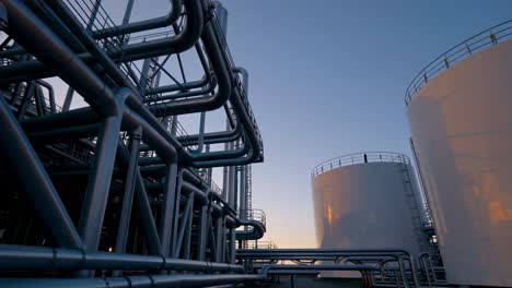 industrial plant at sunset