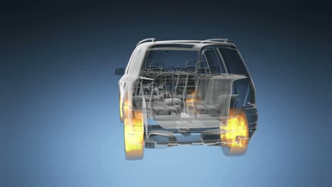 el auto gira el bucle.