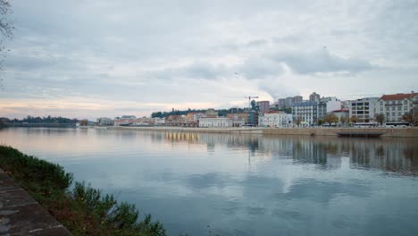 coimbra, view of the city at sunset. portugal