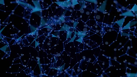 plexus lines and dot particle blockchain loop animation
