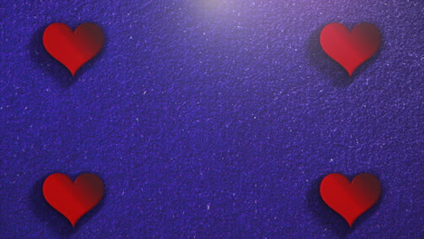 red valentine hearts pattern on blue texture