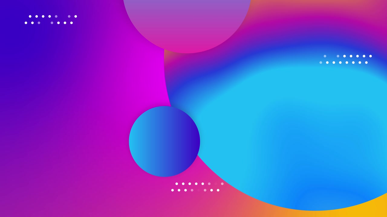 Abstract Motion Background with Colorful Fluid Shapes and Dots