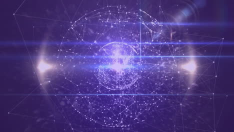 animación de la red de conexiones en todo el mundo