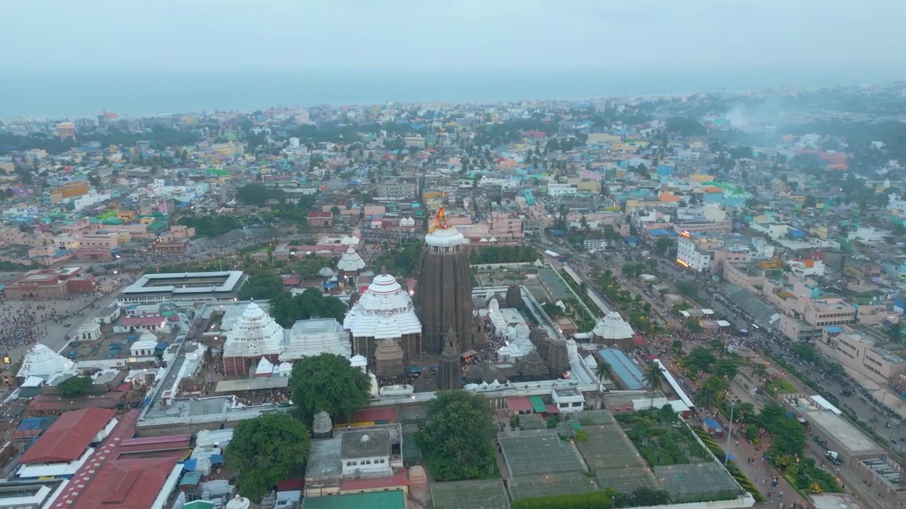 Vista aerea del Tempio di Sri Jagannath a Puri, Odisha.