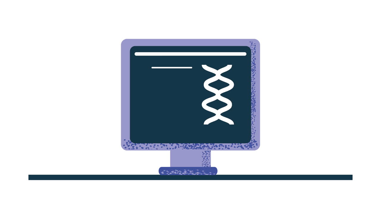 компьютерный монитор с дисплеем днк