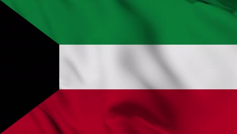 kuwait flag seamless waving animation