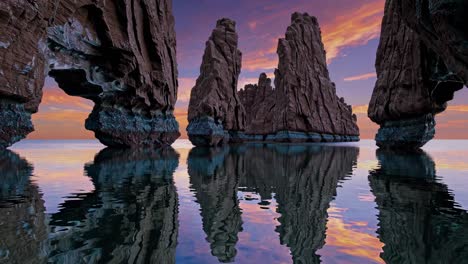 stunning rock formations at sunrise/sunset