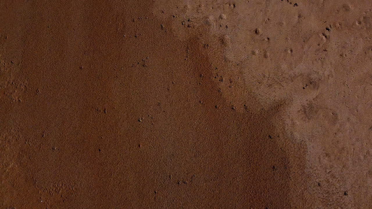Bird's eye view to reveal of the beach, Kaiaua Bay, New Zealand